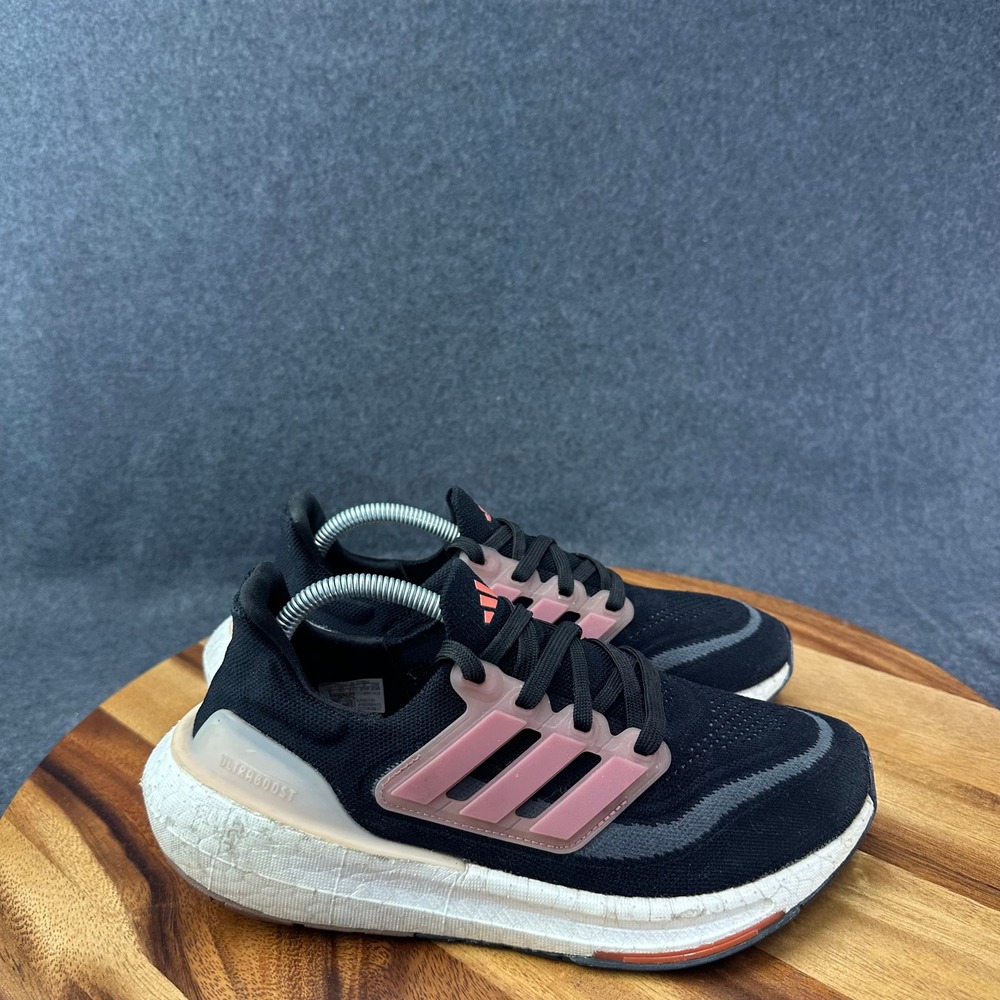 Adidas Ultraboost Light Womens Running Shoes Black Pink HQ6349 Size 6